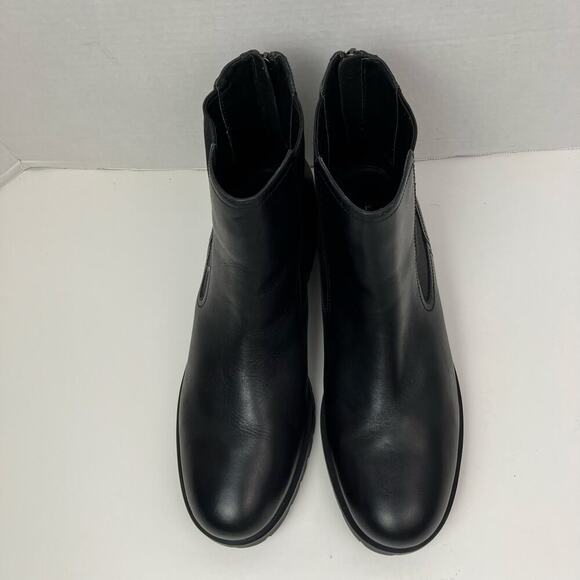 Cole Haan Sz 11 Stanton Waterproof Black Leather Chelsea Chunky Ankle Boots - Picture 7 of 16